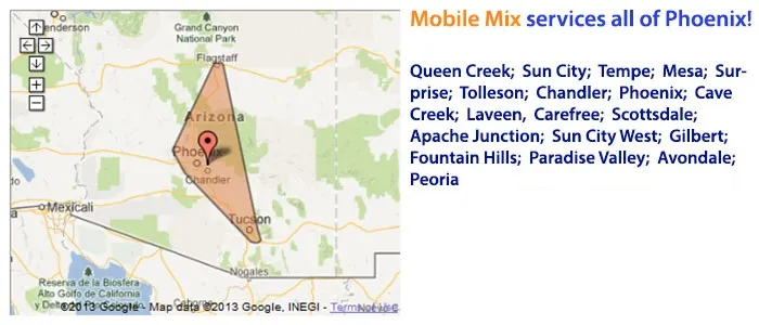 Areas served by Mobile Mix