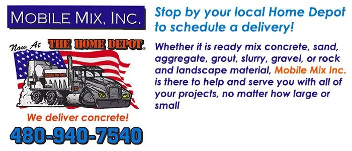 Call 480-940-7540 to schedule a Concrete Delivery